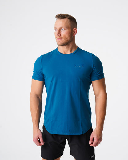 Men French Blue Pulse Fitted Tee - NVGTN