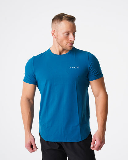 Men French Blue Pulse Fitted Tee - NVGTN