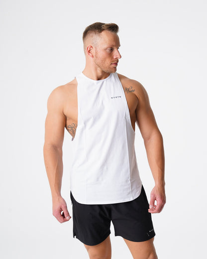 Men White Pulse Edge Tank - NVGTN