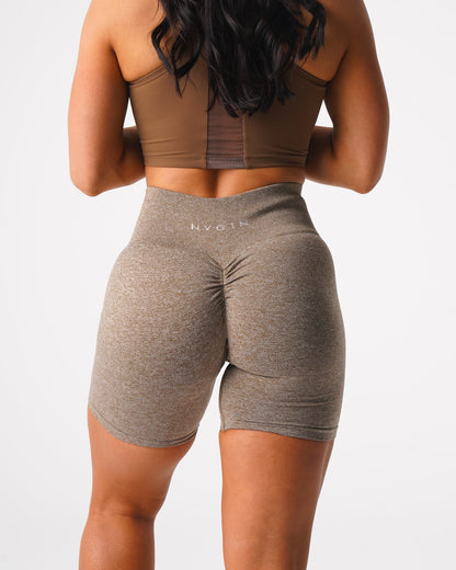 Women Mocha Scrunch Seamless Shorts - NVGTN