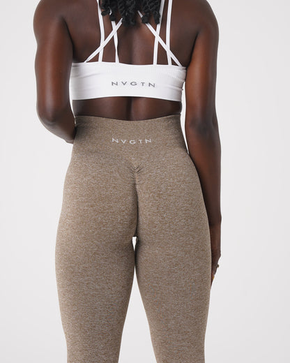 Women Mocha Scrunch Seamless Leggings - NVGTN