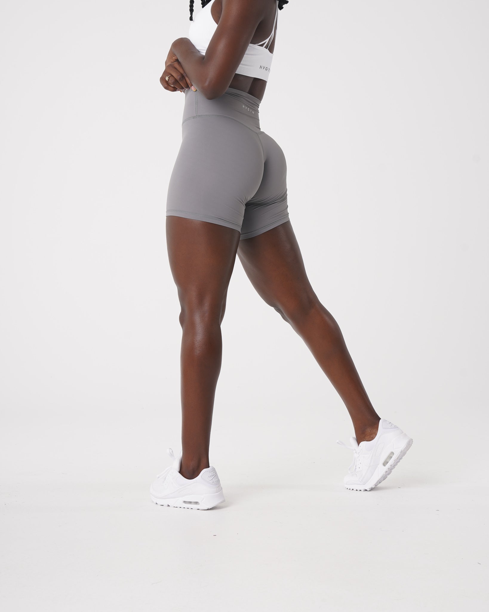 Women Grey Signature 2.0 Shorts - NVGTN