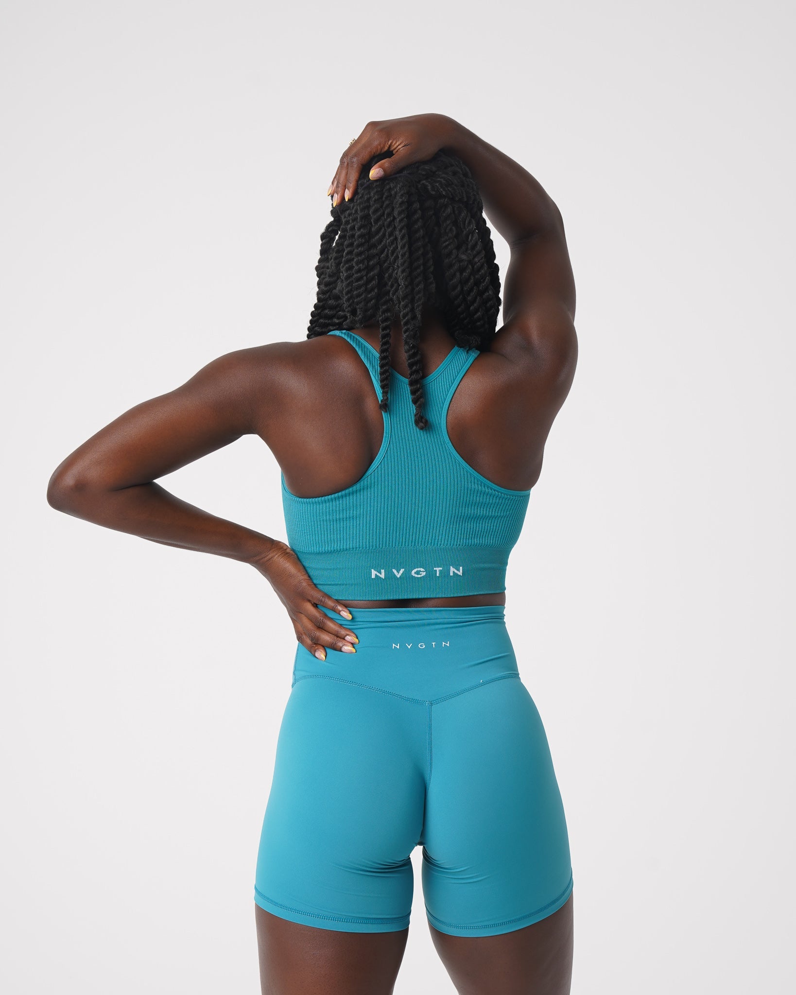 Women Teal Cinched Seamless Bra - NVGTN