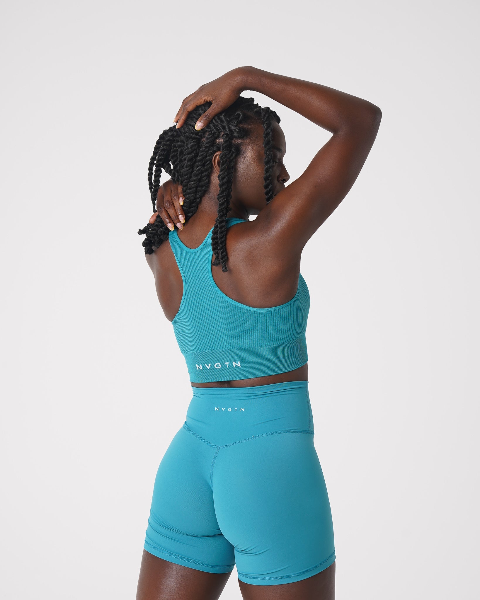 Women Teal Cinched Seamless Bra - NVGTN