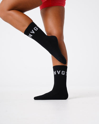 Women|Men Black NVGTN Crew Socks - NVGTN