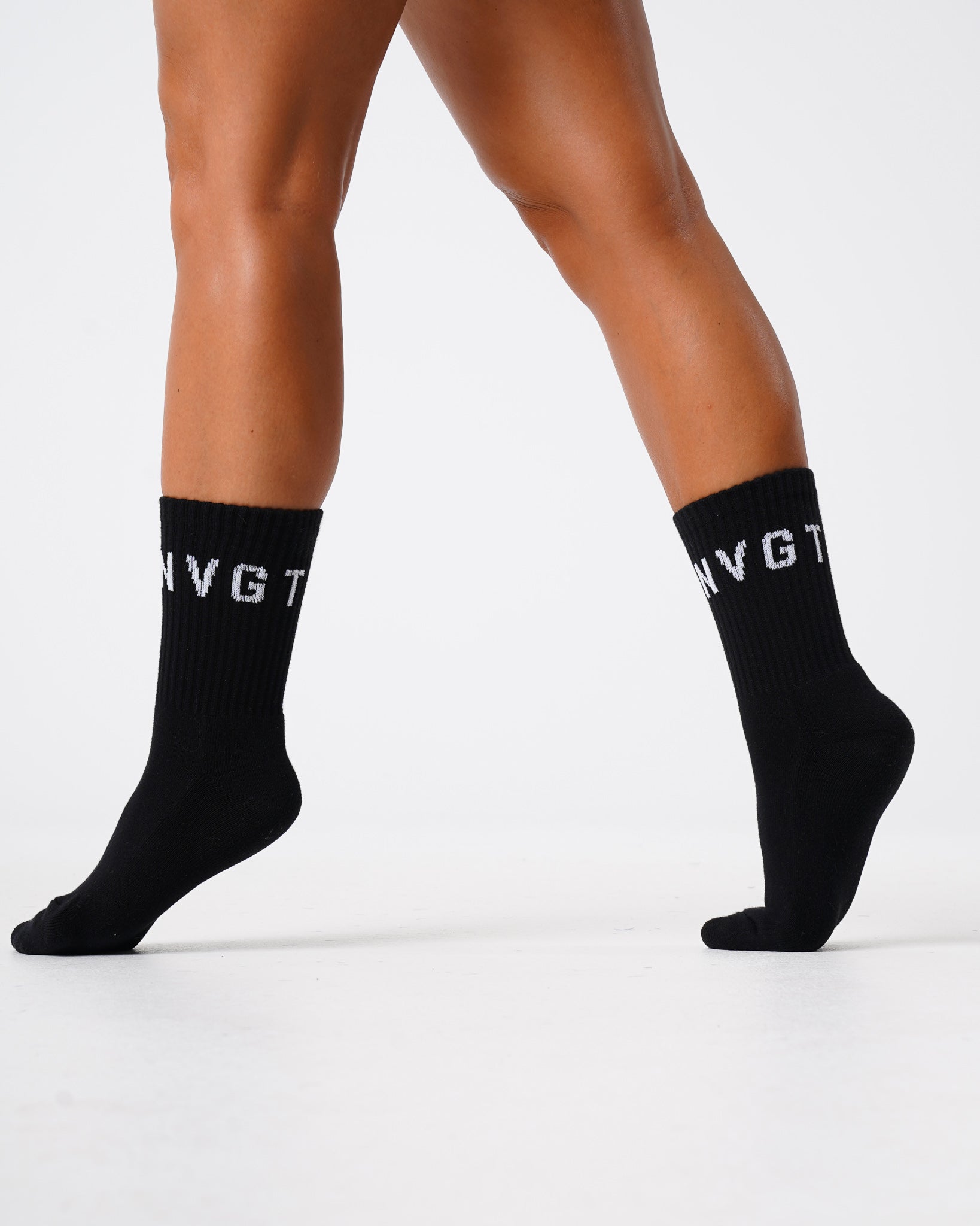 Women|Men Black NVGTN Crew Socks - NVGTN