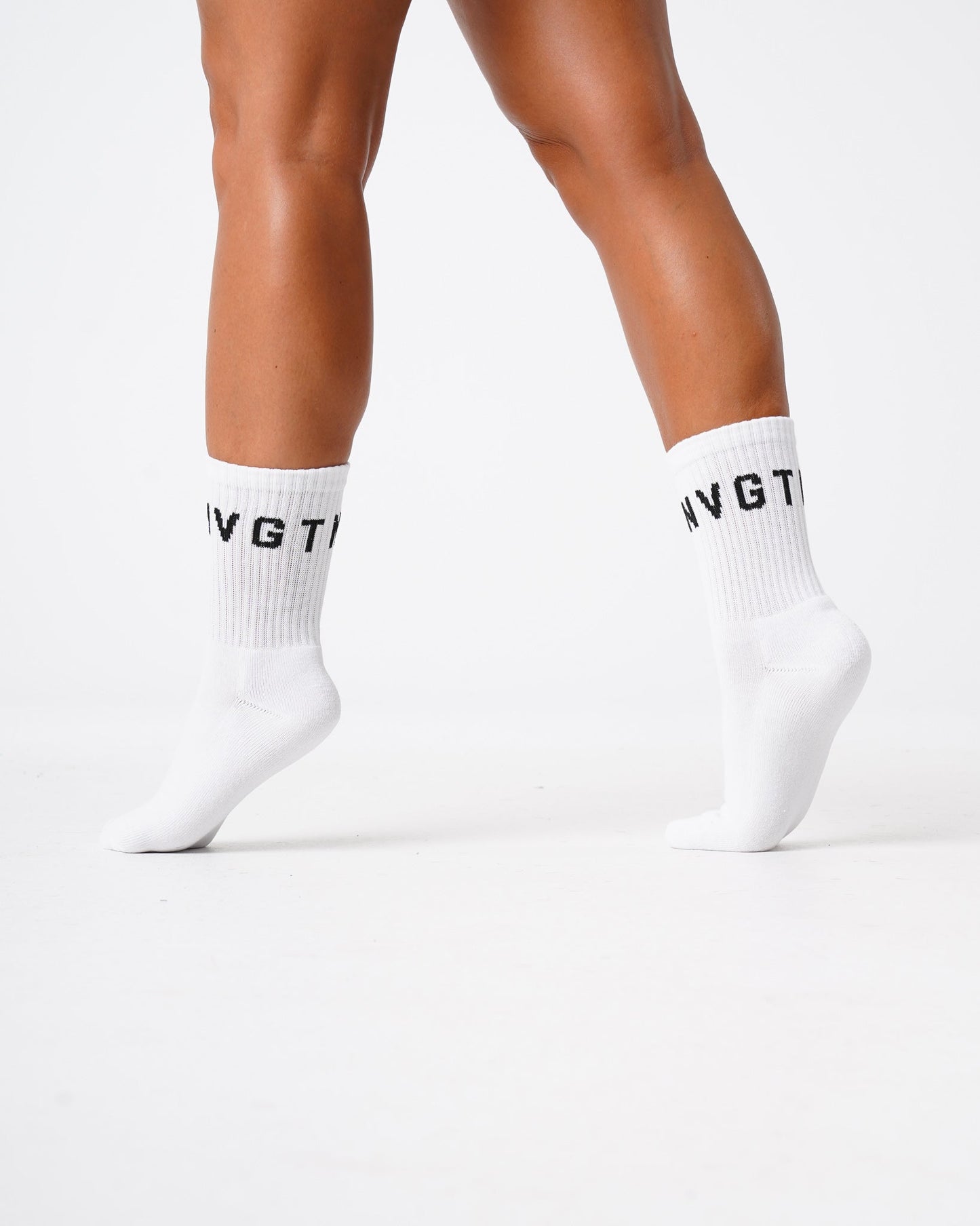 Women|Men White NVGTN Crew Socks - NVGTN