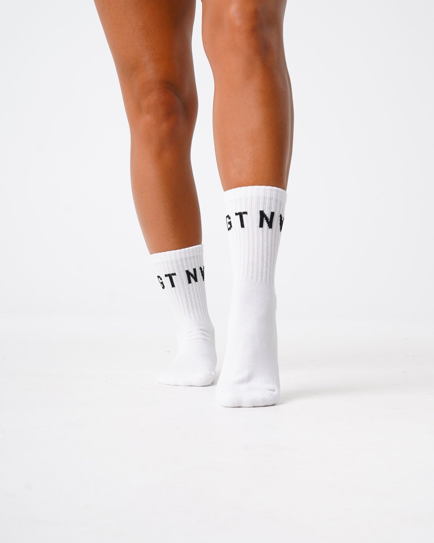 Women|Men White NVGTN Crew Socks - NVGTN