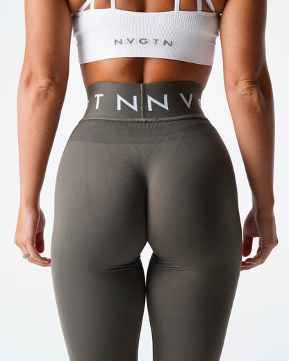 Women Olive Sport Seamless Leggings - NVGTN