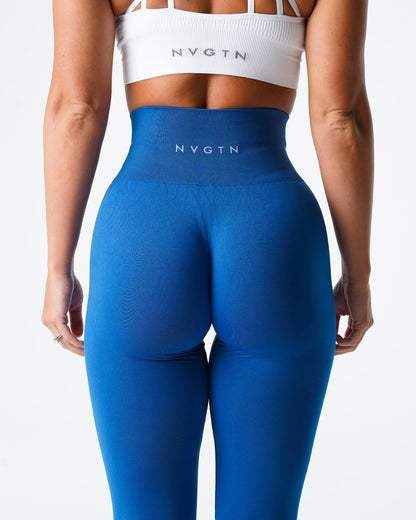 Women Midnight Blue Solid Seamless Leggings - NVGTN
