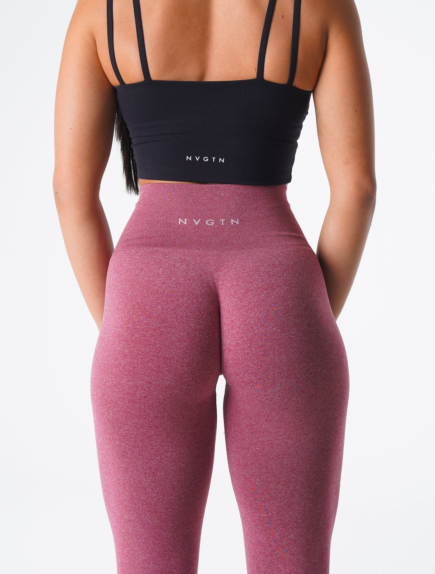 Women Maroon NV Seamless Leggings - NVGTN