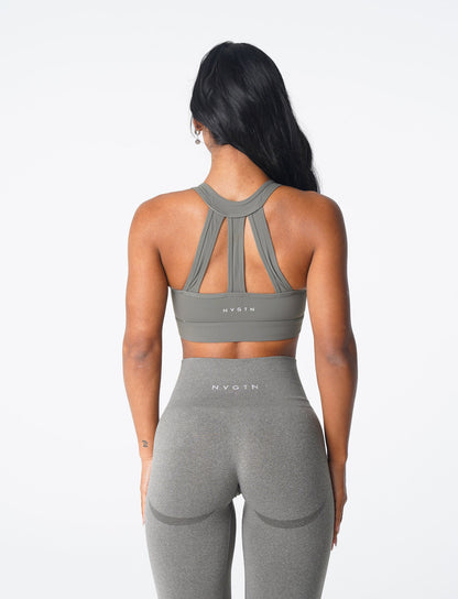 Women Khaki Green Trio Bra - NVGTN