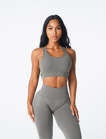 Women Khaki Green Trio Bra - NVGTN
