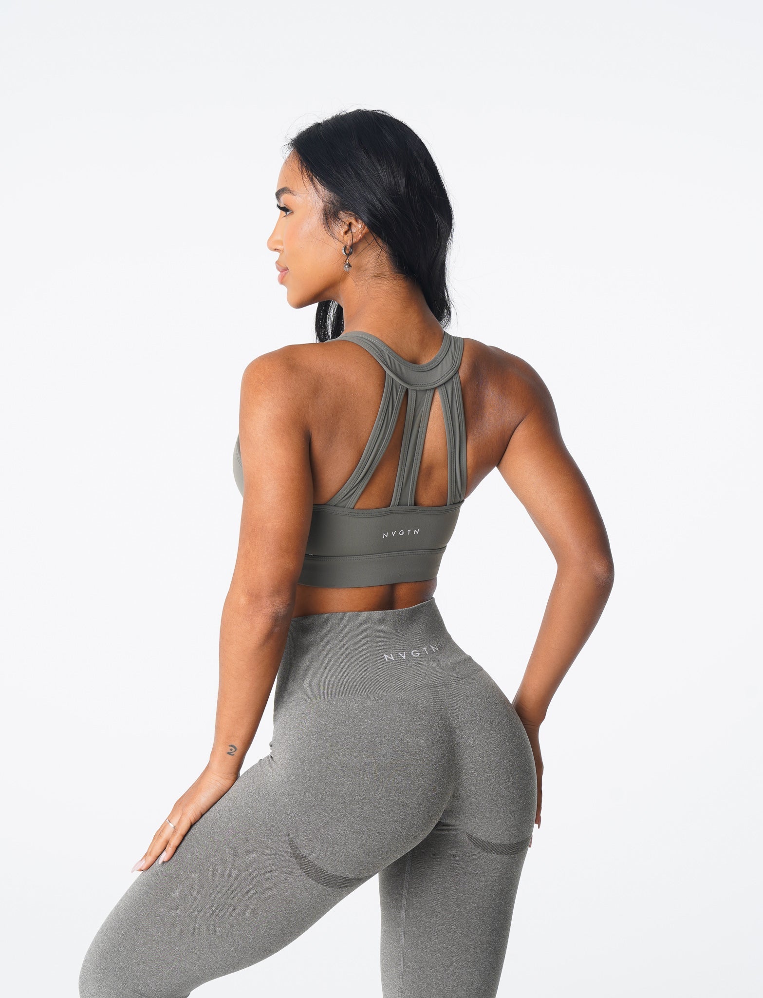 Women Khaki Green Trio Bra - NVGTN