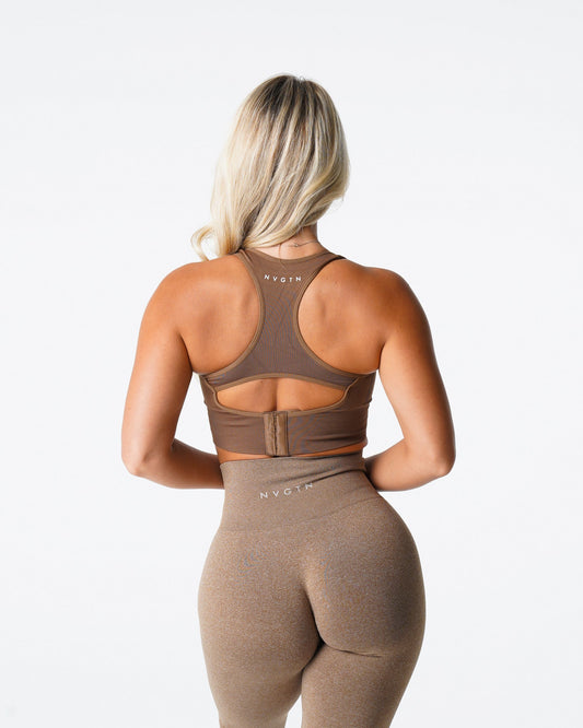 Women Mocha Ignite Seamless Bra - NVGTN