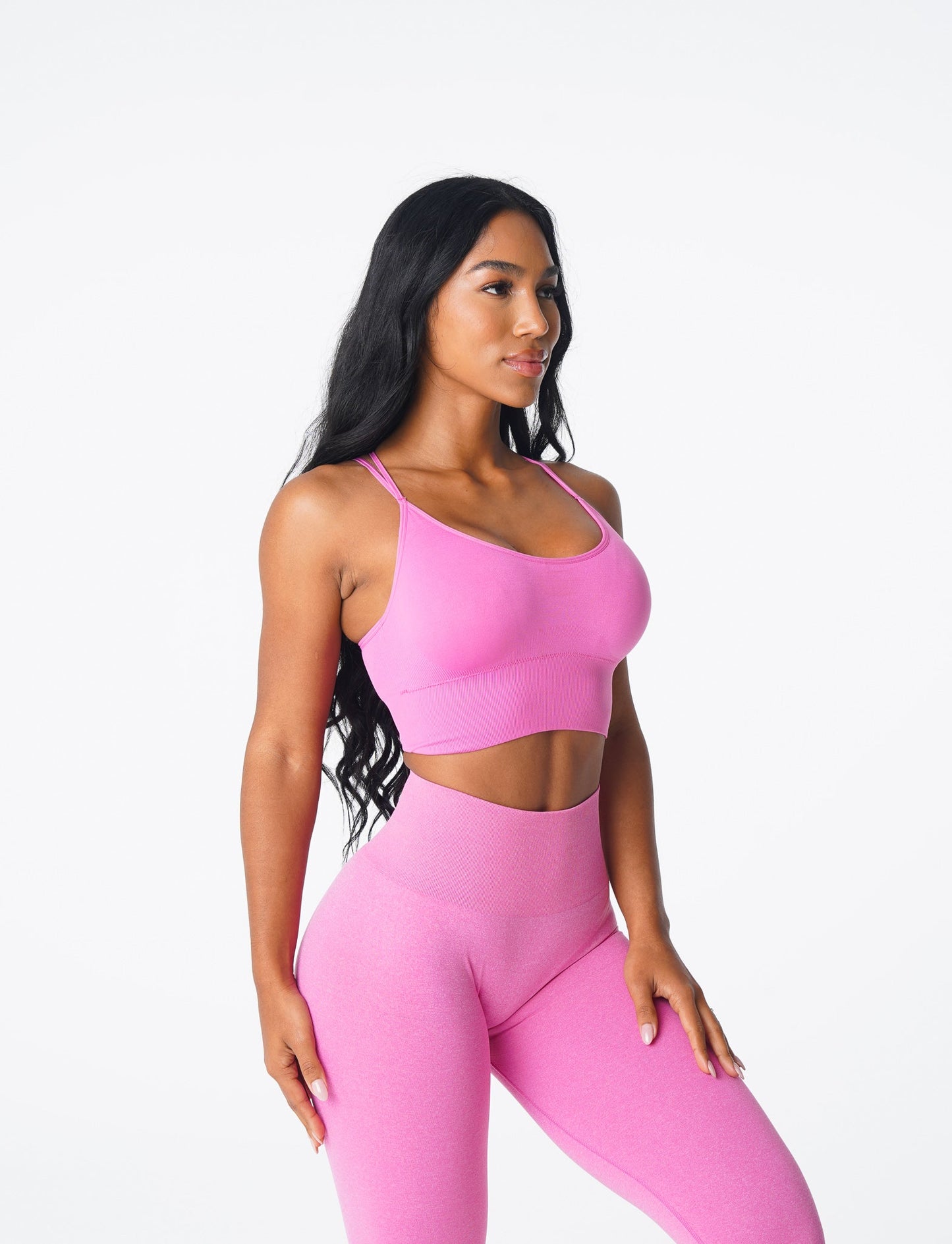 Women Bubble Gum Pink Flourish Seamless Bra - NVGTN