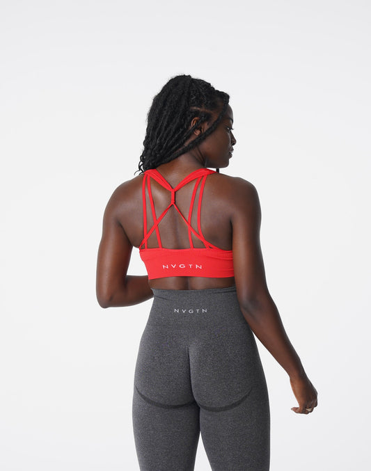 Women Scarlet Galaxy Ribbed Seamless Bra - NVGTN