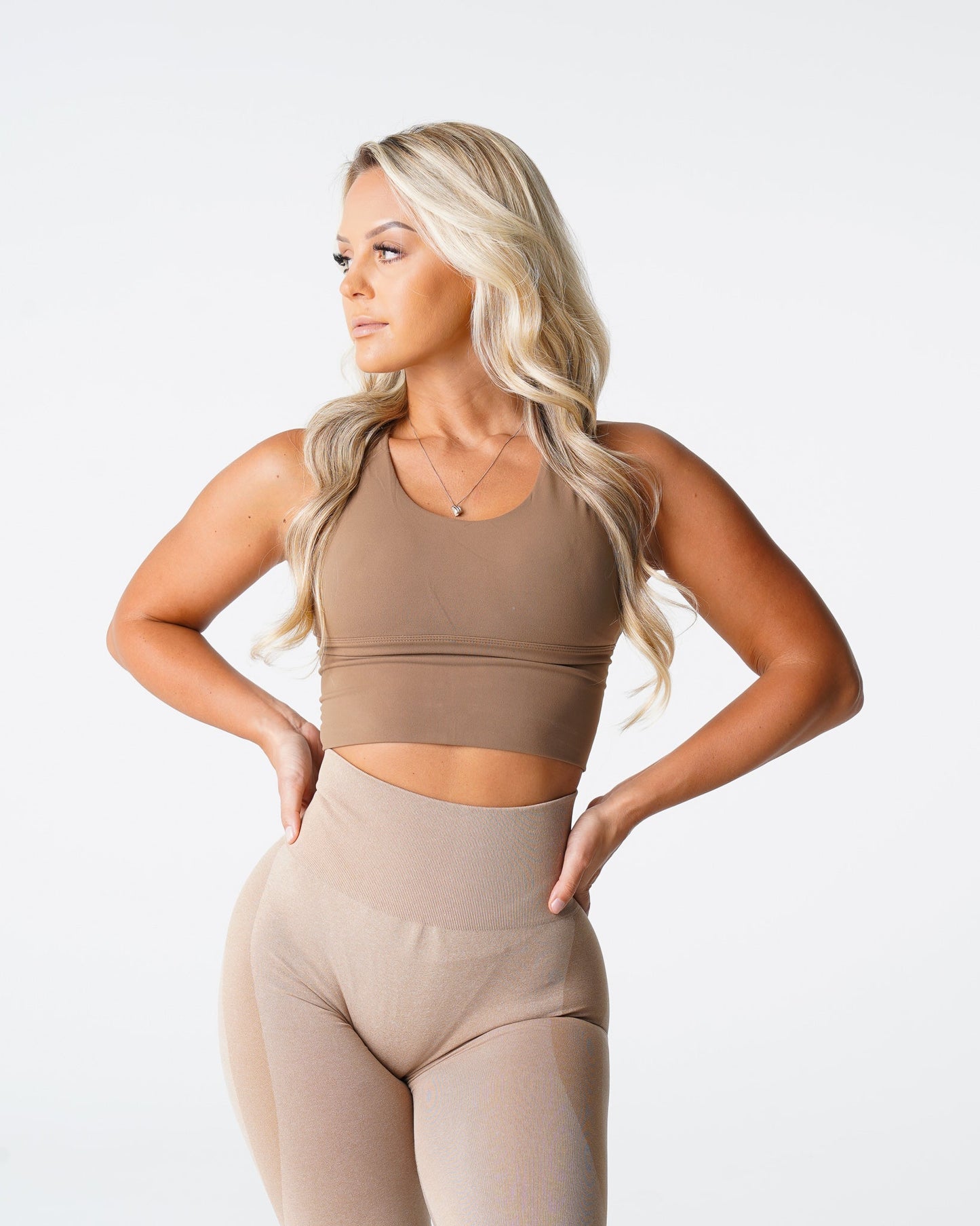 Women Mocha Matrix Bra Top - NVGTN