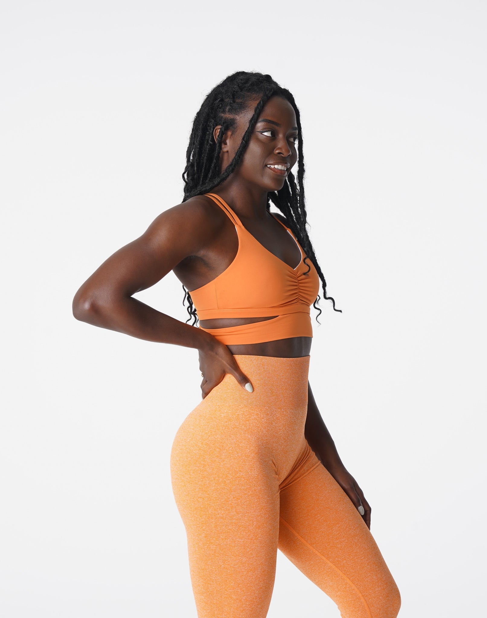 Women Burnt Orange Revolve Bra - NVGTN