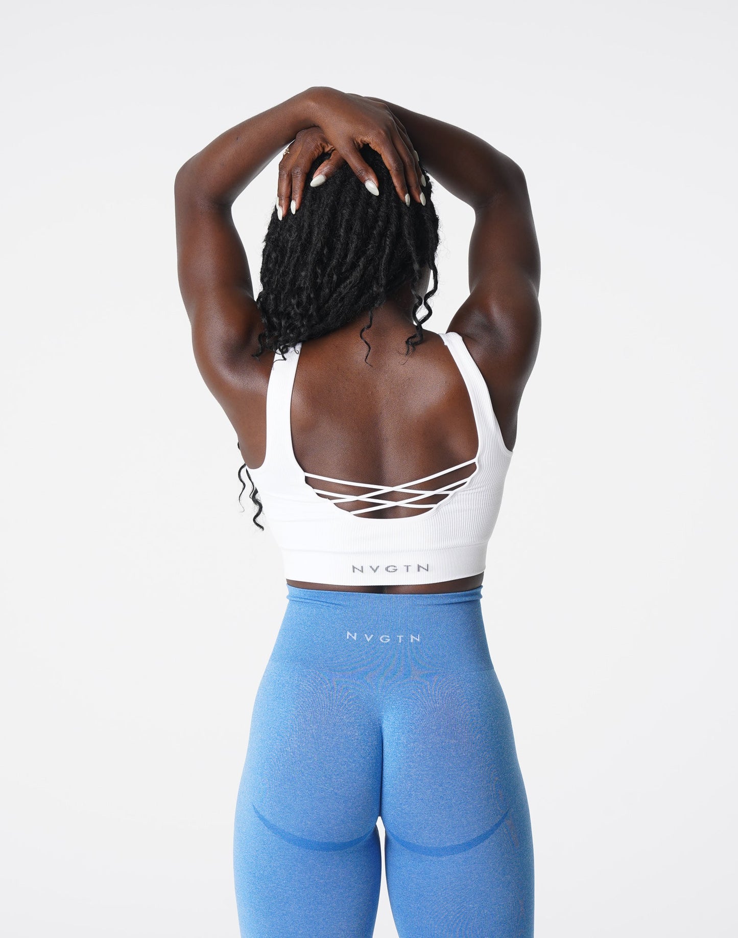 Women White Desire Ribbed Seamless Bra - NVGTN