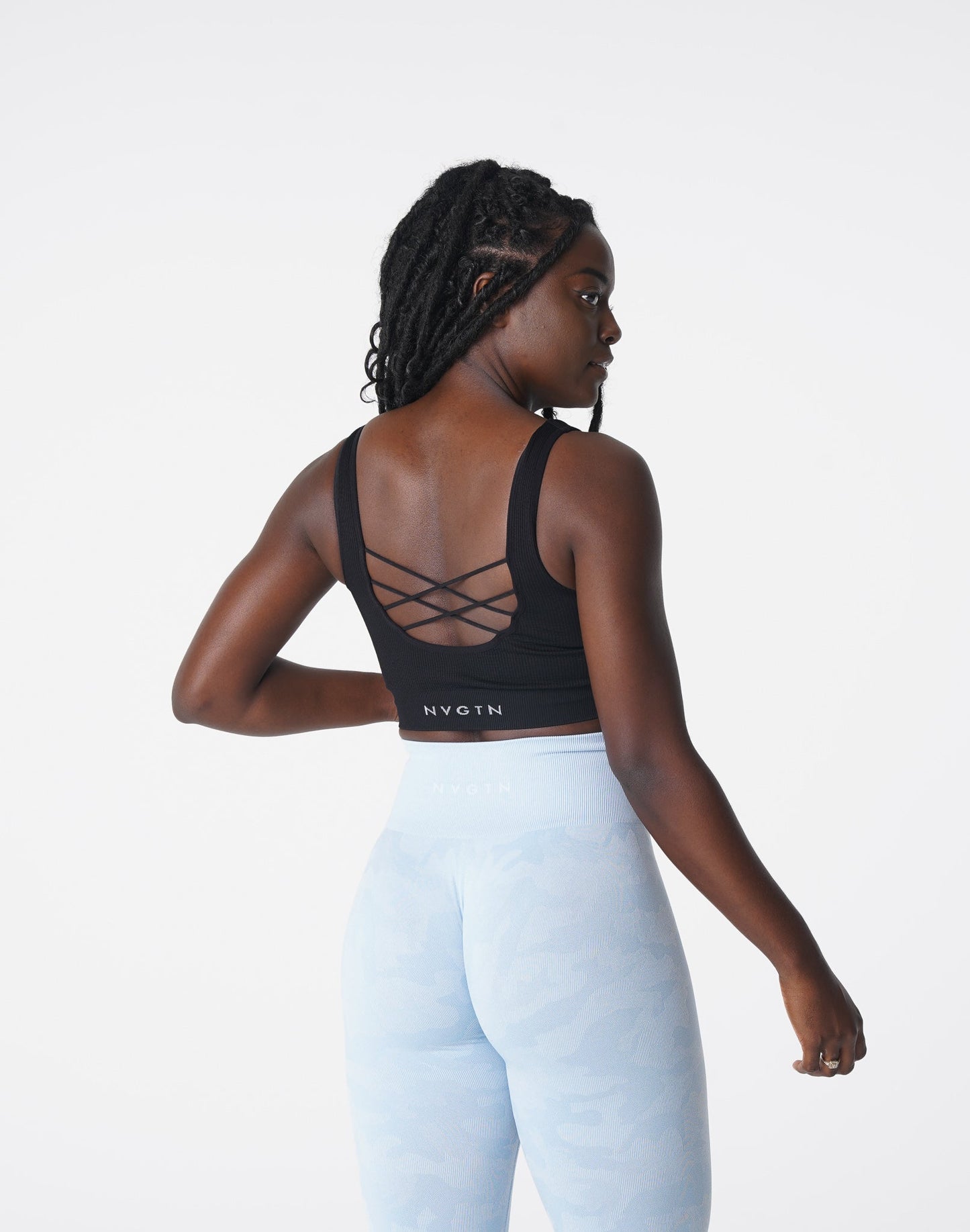 Women Black Desire Ribbed Seamless Bra - NVGTN