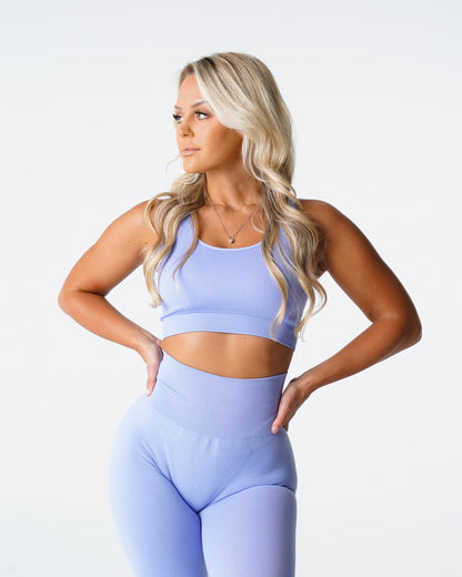 Women Periwinkle Desire Ribbed Seamless Bra - NVGTN