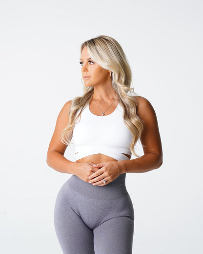Women White Sculpt Seamless Bra Top - NVGTN