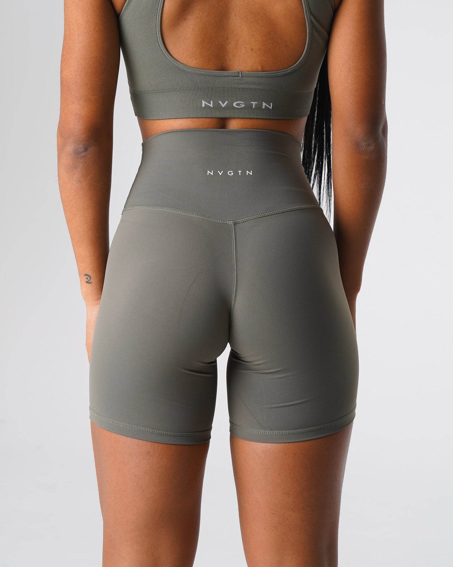 Women Khaki Green Signature 2.0 Shorts - NVGTN