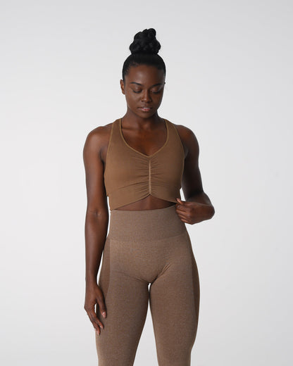 Women Mocha Cinched Seamless Bra - NVGTN