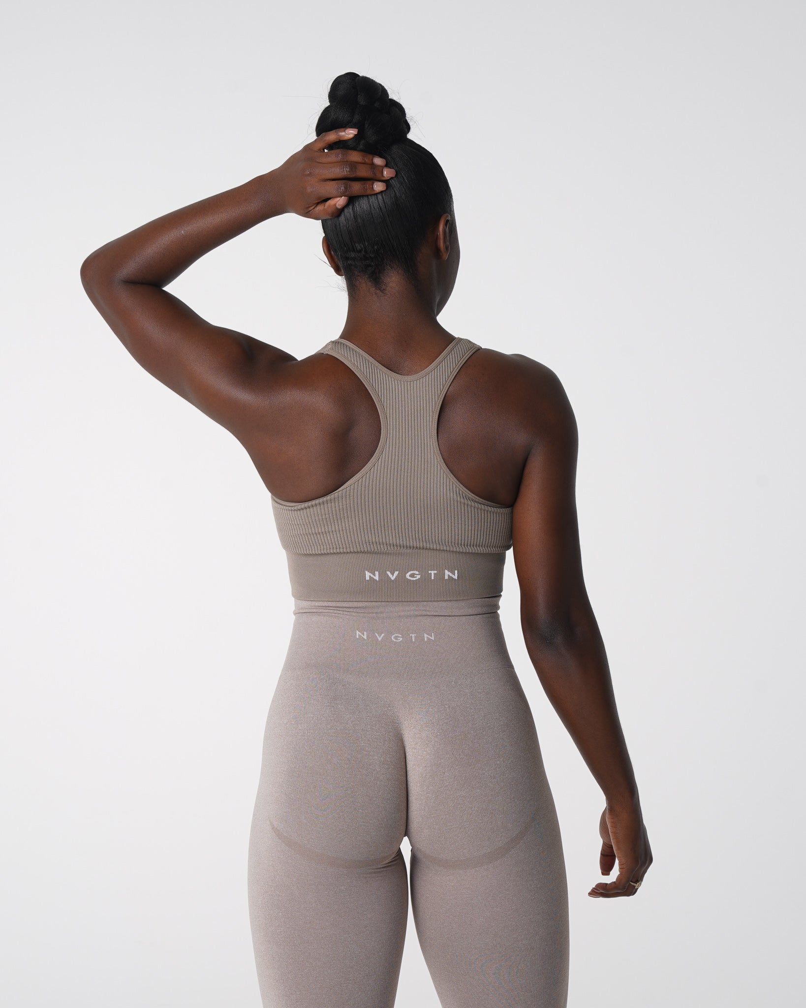 Women Taupe Cinched Seamless Bra - NVGTN