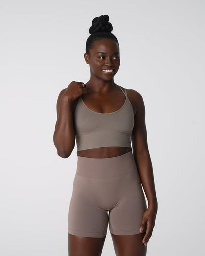 Women Taupe Flourish Seamless Bra - NVGTN
