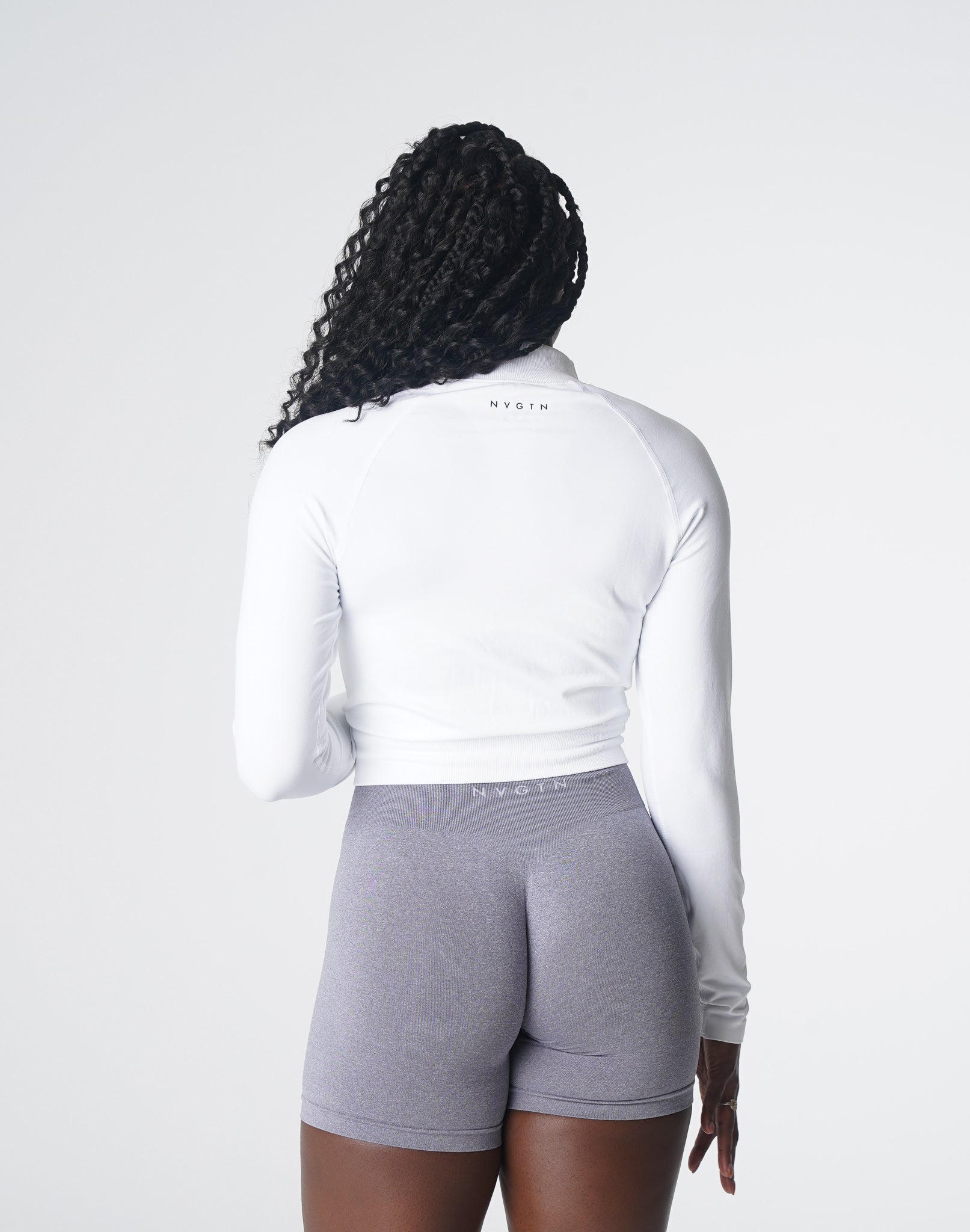 Women White Divine Seamless Zip Up - NVGTN
