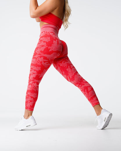 Women Candy Apple Camo Seamless Leggings - NVGTN
