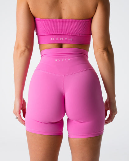 Women Bubble Gum Pink Signature 2.0 Shorts - NVGTN