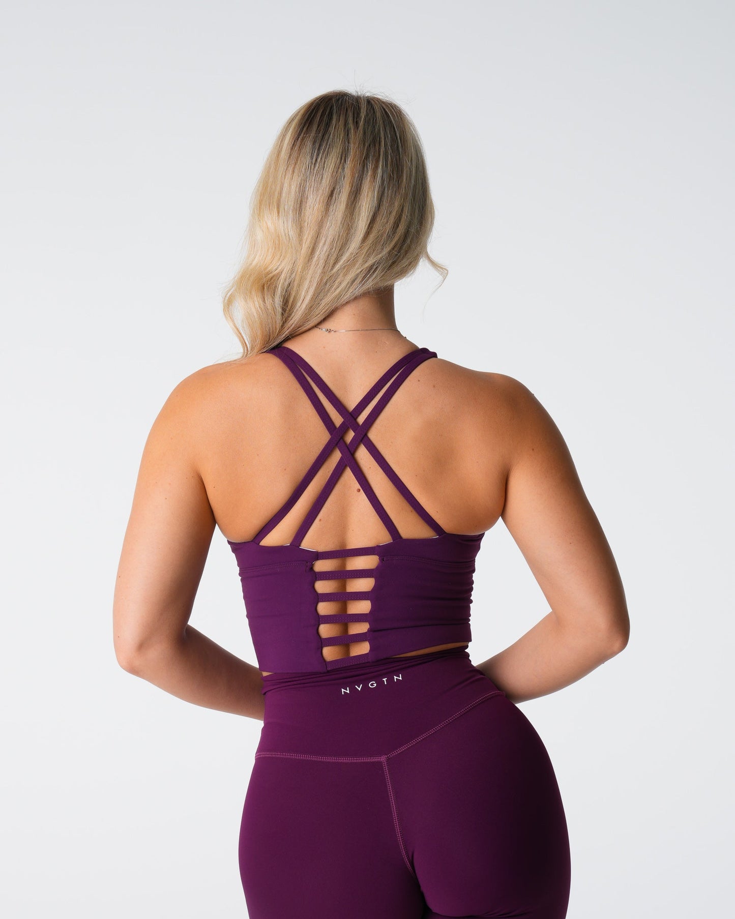 Women Plum Matrix Bra Top - NVGTN