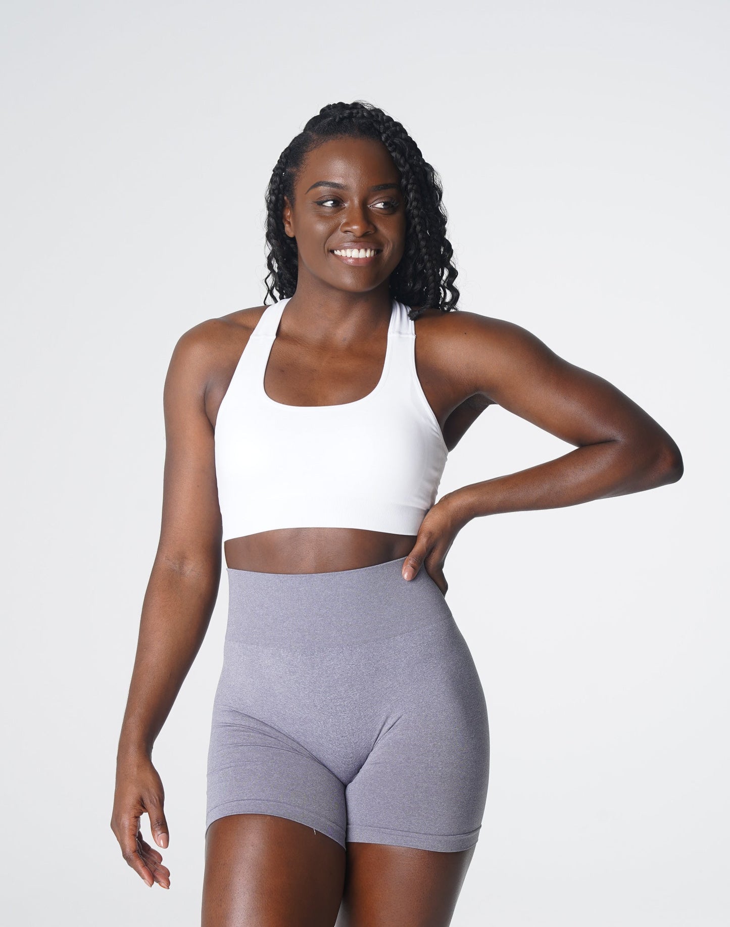 Women White Surge Seamless Bra - NVGTN