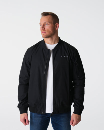 Men Black Bomber Jacket - NVGTN