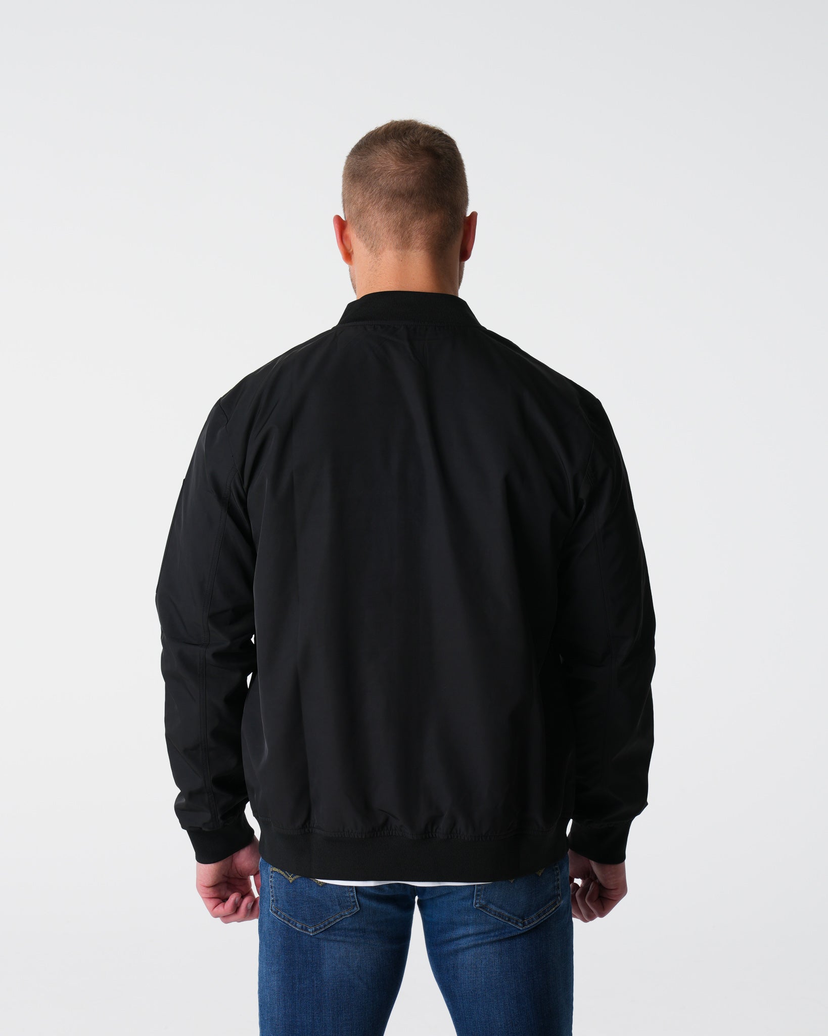 Men Black Bomber Jacket - NVGTN