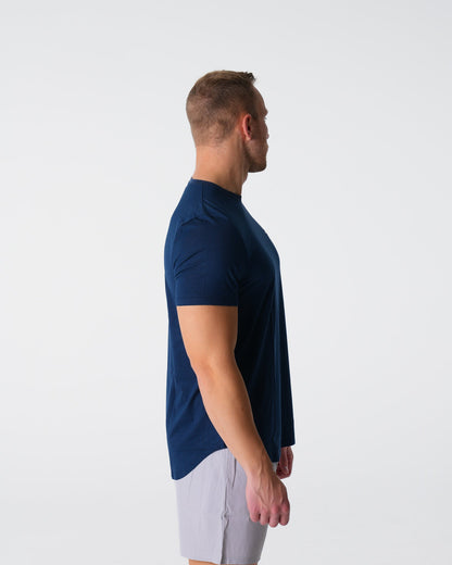 Men Navy Pulse Fitted Tee - NVGTN