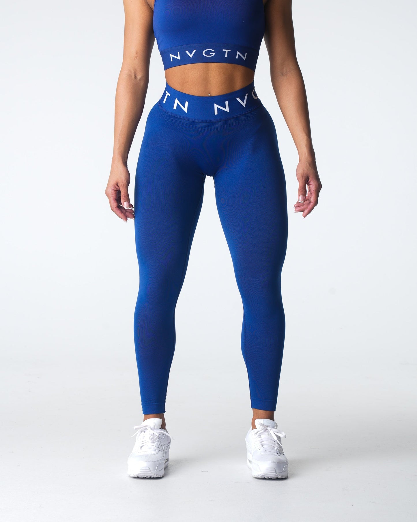 Women Navy Sport Seamless Leggings - NVGTN