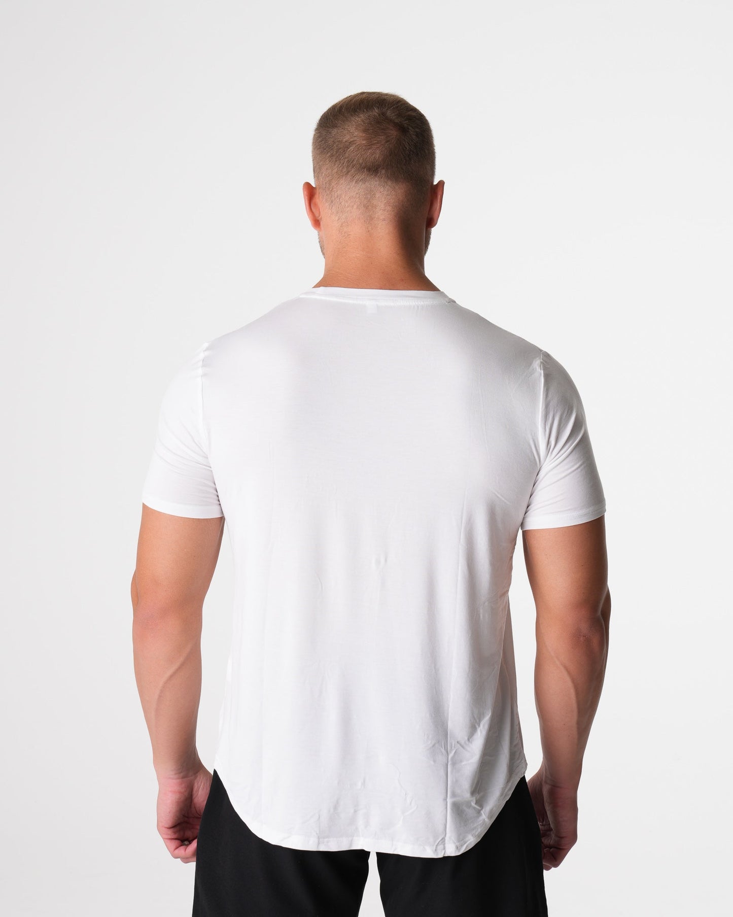 Men White Tech Fitted Tee - NVGTN