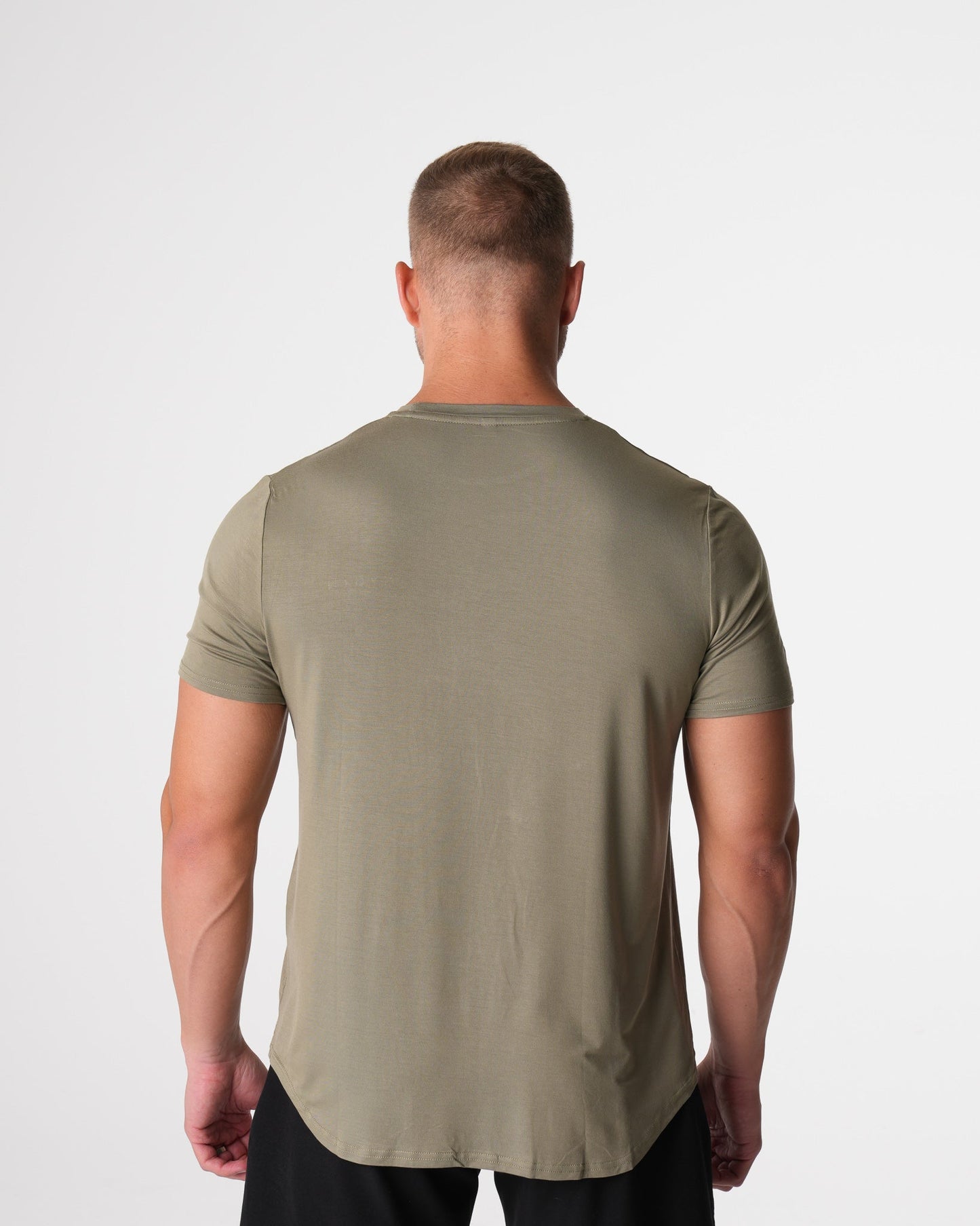 Men Sage Green Tech Fitted Tee - NVGTN