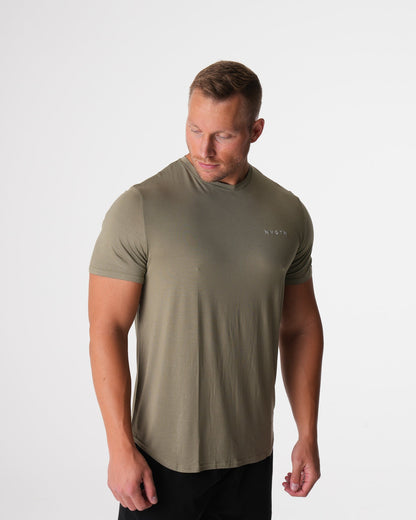 Men Sage Green Tech Fitted Tee - NVGTN