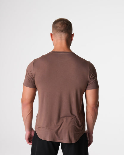 Men Mocha Tech Fitted Tee - NVGTN