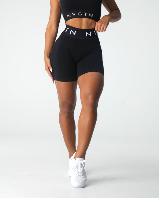 Women Black Sport Seamless Shorts - NVGTN