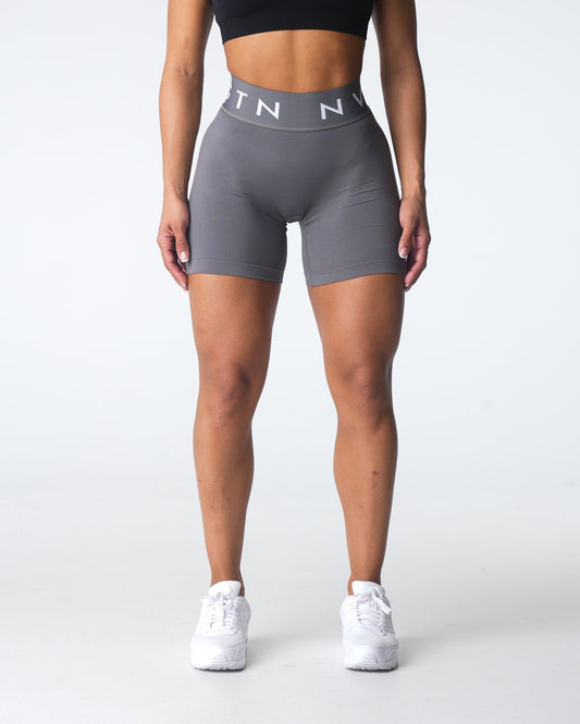 Women Charcoal Sport Seamless Shorts - NVGTN