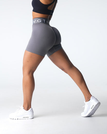 Women Charcoal Sport Seamless Shorts - NVGTN