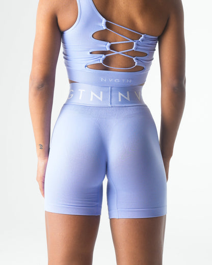 Women Periwinkle Sport Seamless Shorts - NVGTN