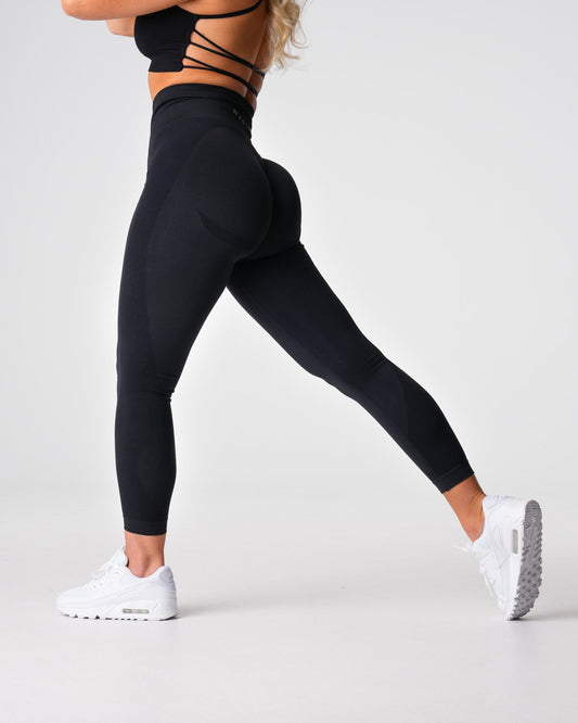 Women Black Contour 2.0 Seamless Leggings - NVGTN