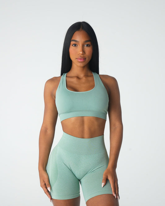 Women Sage Green Inspire Seamless Bra - NVGTN